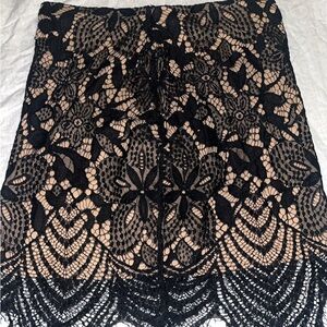 Mini lace skirt